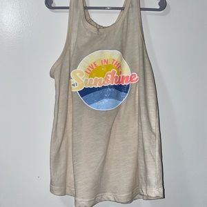 Girls’ Sleeveless Graphic Tee - size S (7/8)